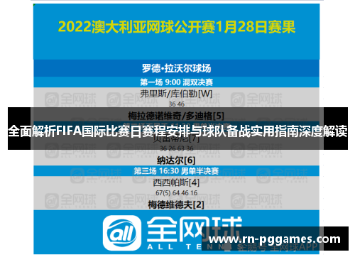 全面解析FIFA国际比赛日赛程安排与球队备战实用指南深度解读 全面解析FIFA国际比赛日赛程安排与球队备战实用指南深度解读